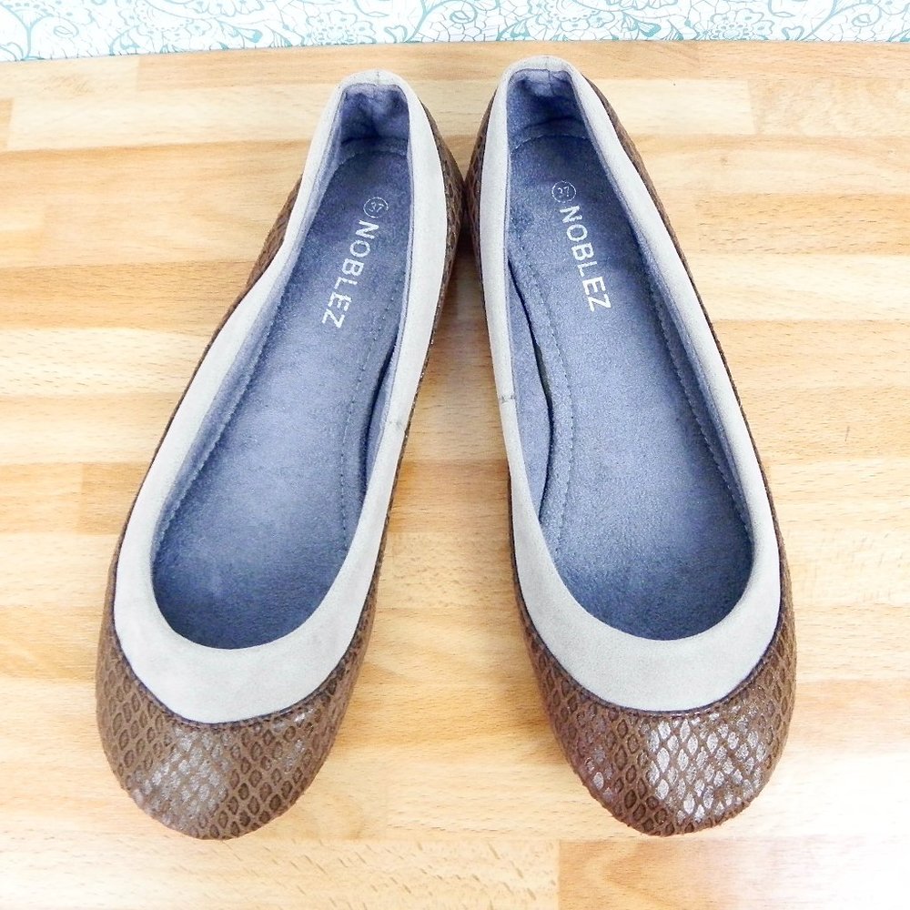 NWT Brown & Grey Flats | New in Box Ballet Style Flat Shoes